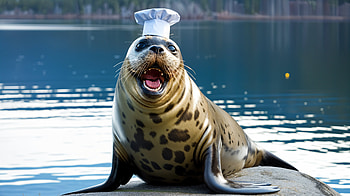 Chef Seal: A Charming Ultra, seal, Animal, chef, cooking HD wallpaper