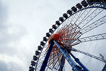 City, Miscellanea, Miscellaneous, Ferris Wheel, Attraction HD wallpaper