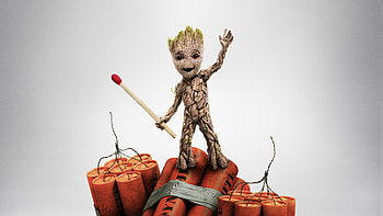Baby Groot, Guardians of the galaxy Vol 2, movie, china poster HD wallpaper