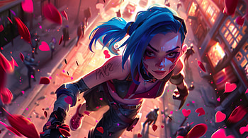 Jinx League of Legends - Dynamic Gaming Background, video game, League Of Legends, Jinx (League Of Legends) HD wallpaper