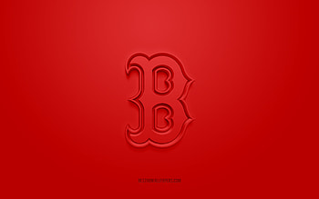 Boston Red Sox emblem, creative 3D logo, red background, American baseball club, MLB, Boston, USA, Boston Red Sox, baseball, Boston Red Sox insignia HD wallpaper
