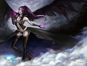 ಌ.Power of Black Angel.ಌ, black, attractive, woderful, cute, colors, charm, lady, power of black angel, painting, amazing, adorable, cloud, powerful, wings, sweet, power, gorgeous, girl, beautiful, woman, pink, fantasy, video game, pretty, cool, fly, sky, fire, lovely, splendor HD wallpaper