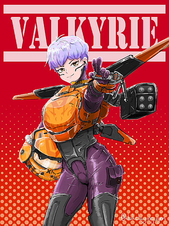 Valkyrie, art, missle launcher, apex legends HD phone wallpaper
