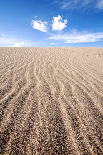 Nature, Sky, Sand, Desert, Horizon, Dunes, Links HD phone wallpaper
