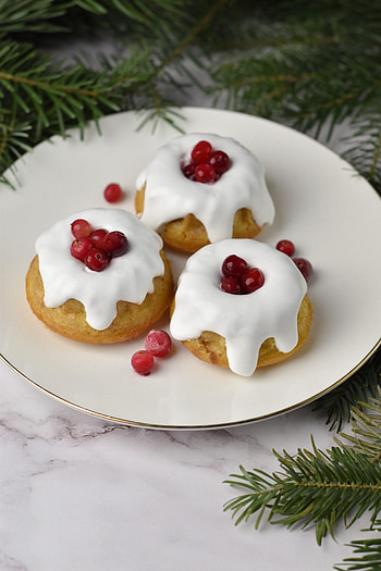 Food, Desert, Berries, Cupcakes, Cranberry HD phone wallpaper
