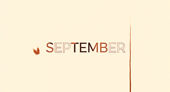 September Whisper — Minimal, September, typography, Autumn, minimalist HD wallpaper