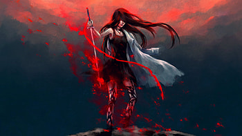 Anime Girl With Cloak HD wallpaper