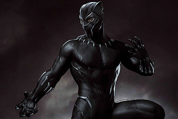 Art, black suit, black panther, superhero HD wallpaper