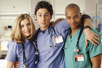 Sarah Chalke, Scrubs revival, TV Guide feature, Zach Braff reunion HD wallpaper