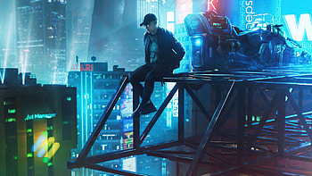 After Job Night City Scifi , scifi, artist, artwork, digital-art HD wallpaper