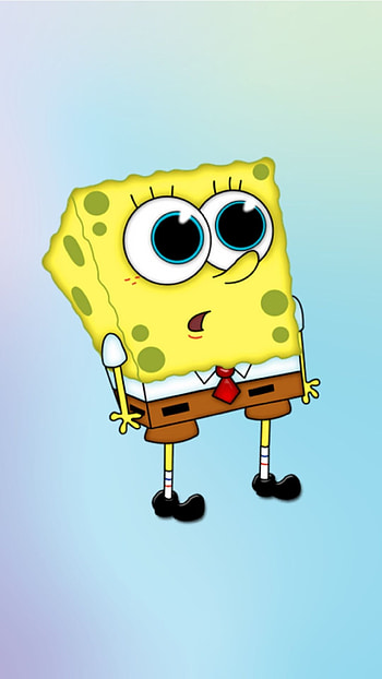 SpongeBob, amarillo, bob, cartoon, espoja, celeste HD phone wallpaper