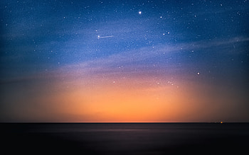 Stars Above The Dark Baltic Sea , stars, sea, nature HD wallpaper