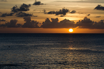 Nature, Sunset, Sea, Sun, Waves, Horizon, Glare HD wallpaper