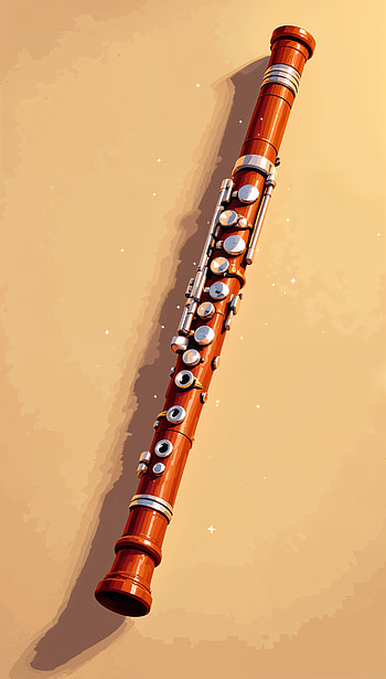 Elegant Flute for Your , instrument, artistic, illustration HD phone wallpaper