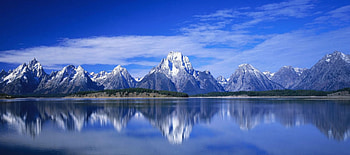 Snow Capped Mountains, winter, lake, daylight, day, reflection, snow, clouds, nature, sky, mountains, water HD wallpaper