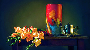 Still Life, coffee, table, vase, flowers HD wallpaper