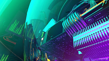 Chiptos X Wires Computer Case Abstract NFT Background Gloss Glass PC Case Background HD wallpaper