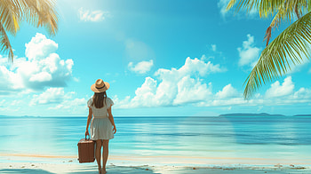 Dreamy Beach Escape - Tropical Vacation, dream vacation, beach, ocean, summer, vacation HD wallpaper