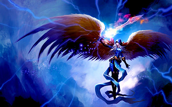 ANGEL, artwork, wings, kayle, fantasy, art, league of legends, video games, angels HD wallpaper