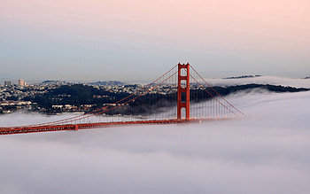 Cities, Building, Fog, Bridge, San Francisco HD wallpaper