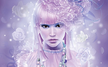 Fantasy, Girl, Hair, Blonde, Face, Makeup, Eyelash, Eyelashes HD wallpaper