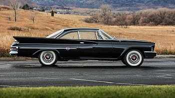 1961-Chrysler-300G, Mopar, Whitewalls, Black, Classic HD wallpaper