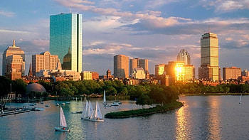 Boston Skyline, Travels, Christopher Thompson, Massachusetts HD wallpaper