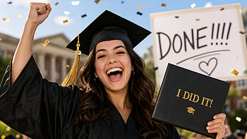 Triumphant Grad: Graduation Cap HD wallpaper
