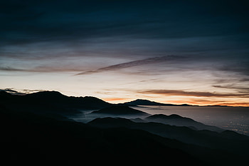 Nature, Sky, Mountains, Night, Fog HD wallpaper