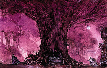 Drawing, Artistic, Tree HD wallpaper