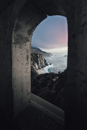 Landscape, Nature, Sea, Shore, Bank, Cliff, View, Arch HD phone wallpaper
