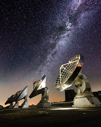 Miscellanea, Miscellaneous, Starry Sky, Milky Way, Nebula, Satellites, Devices, Interferometer HD phone wallpaper
