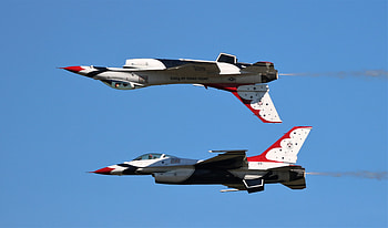 Thunderbirds, military, air show, United States Air Force Thunderbirds, General Dynamics F-16 Fighting Falcon HD wallpaper