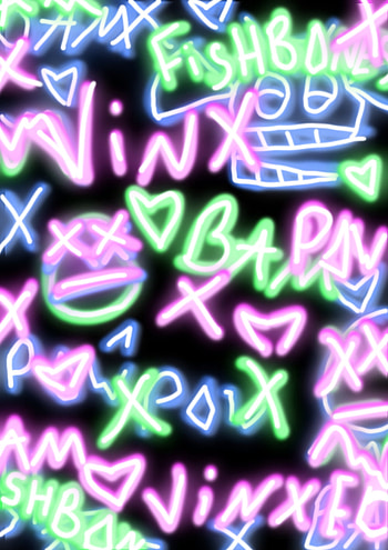 Jinx's hideout, pink, green, blue, league of legends, jinx, arcane HD phone wallpaper