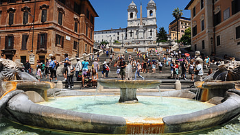 Barcaccia Fountain, Travels, Stress- stay, Wi-Fi in hotel HD wallpaper