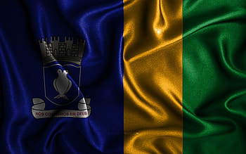 Lauro de Freitas flag, , silk wavy flags, brazilian cities, Day of Lauro de Freitas, Flag of Lauro de Freitas, fabric flags, 3D art, Lauro de Freitas, cities of Brazil, Lauro de Freitas 3D flag HD wallpaper
