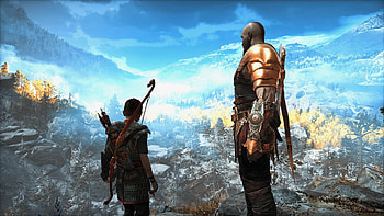 Faye's magic, God of War, Atreus (God Of War), Kratos (God Of War) HD wallpaper