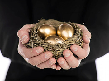 Happy Easter!, golden, egg, black, man, easter, hand, nest HD wallpaper
