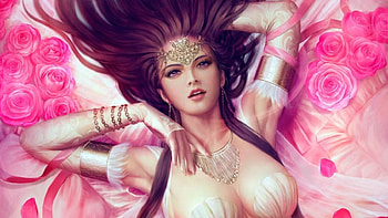 pink angel, angel, pink, fantasy, abstract HD wallpaper