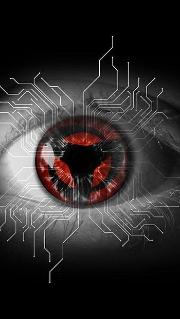 Sharingan Live, Black And White, Eye Background HD phone wallpaper
