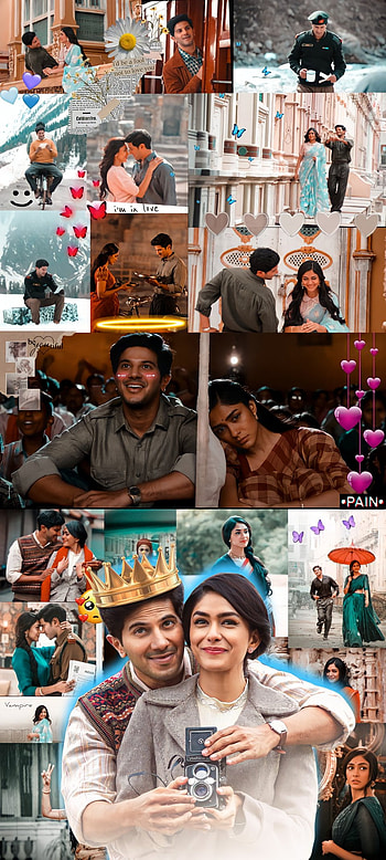 Sita Ramam, orange, dulquer, mrunal, ram HD phone wallpaper