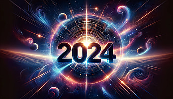2024 Futuristic Space-Themed, 2024, New Year 2024 HD wallpaper