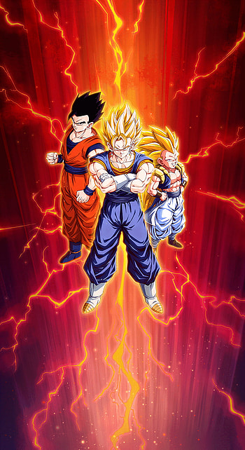 Super Saiyan Duel: Gotenks & Vegito , video game, Dragon Ball Z Dokkan Battle, Vegito (Dragon Ball), Super Saiyan HD phone wallpaper