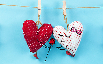Happy Valentine's Day!, blue, valentine, white, red, couple, card, heart HD wallpaper