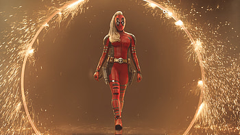 Lady Deadpool Red And Reckless, deadpool-and-wolverine, deadpool-3, lady-deadpool, superheroes, artwork, digital-art, deadpool-corps HD wallpaper