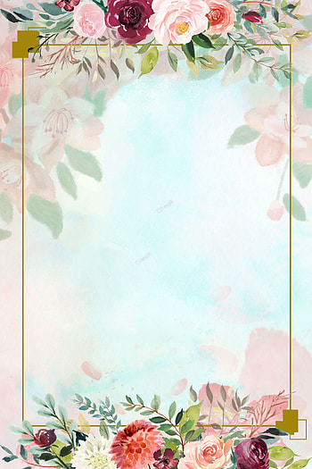 Floral border fresh background poster creative. Flower background, Floral background, Flower frame HD phone wallpaper