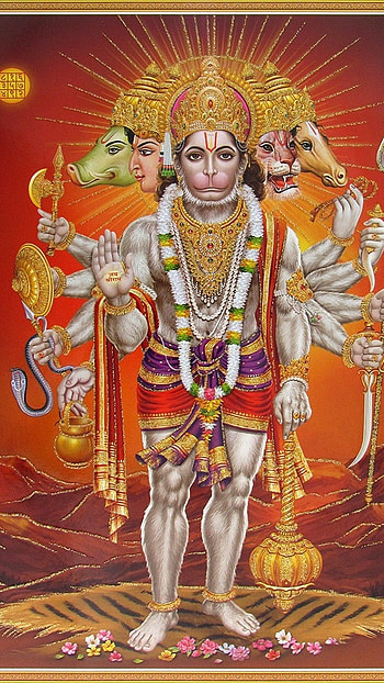 Panchmukhi Hanuman, Panchmukhi Lord Hanuman HD phone wallpaper