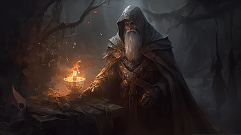 The Mystic's Enchantment in the Whispering Woods, Digital Art, AI Art, mystic, fantasy, artistic HD wallpaper