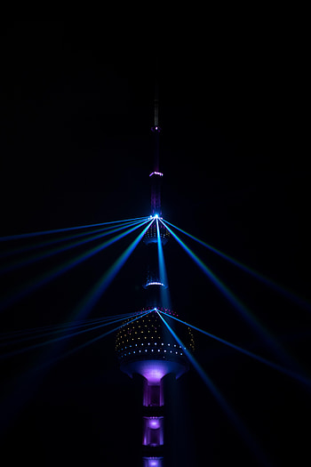 Building, Dark, Shine, Light, Beams, Rays, Darkness, Tower HD phone wallpaper