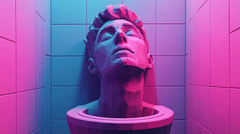 Skibidi Toilet : A Unique Digital Art Experience, skibidi toilet, 3D Art, sculpture, neon colors, Abstract HD wallpaper